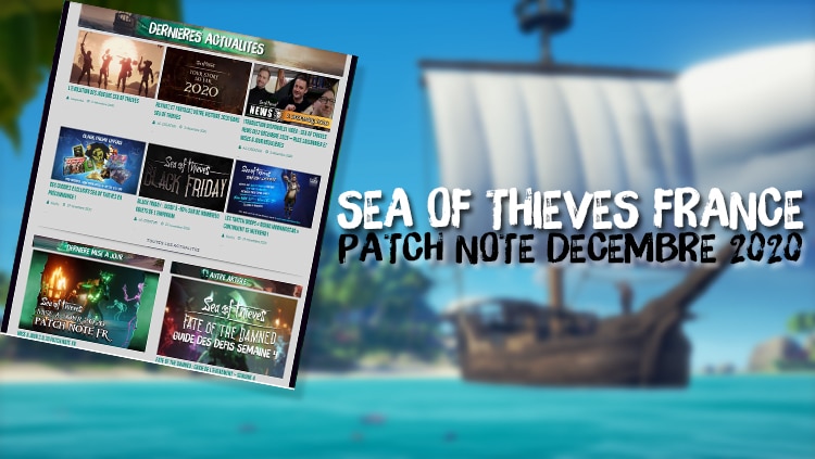 SEA OF THIEVES FRANCE PATCH NOTE